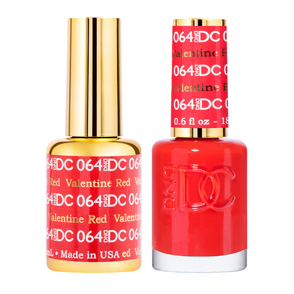 DND DC Gel + Lacquer Valentine Red #064