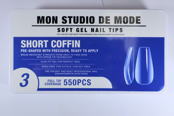 Mon Studio de Mode Gel X tip box - Short coffin (3)  550pcs
