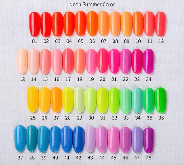 Pure Nails Summer Neon collection - 48pcs