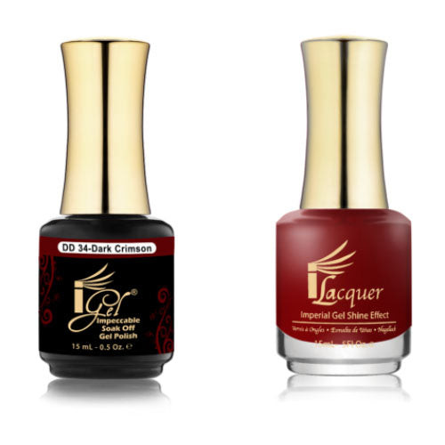 iGel Gel & Polish Duo, DD034 - Dark Crimson