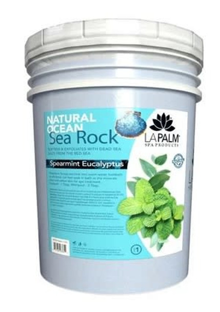 La Palm Natural Ocean Sea Rock Salt - Spearmint Eucalyptus - 5 gallon