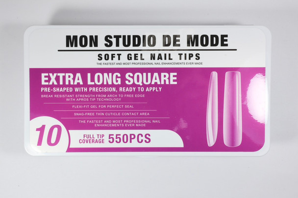 Mon Studio de Mode Gel X tip box - Extra Long Square (10)  550pcs