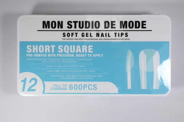 Mon Studio de Mode Gel X tip box - Short Square (12)  600pcs