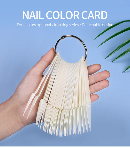 False tip for display color chart - pointy natural 50pcs