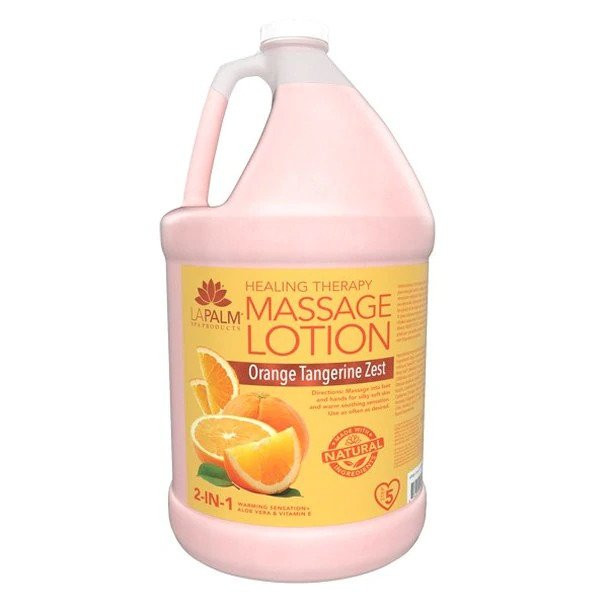 La Palm healing therapy massage lotion 1 gallon - Orange Tangerine Zest