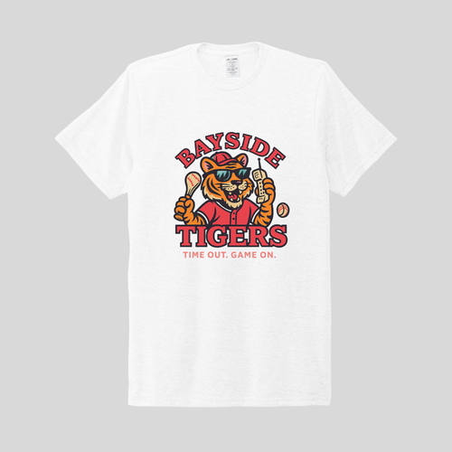 BAYSIDE TIGERS TEE SHIRT - WHITE