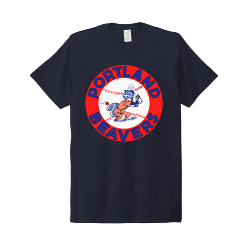 Portland Beavers logo tshirt - navy