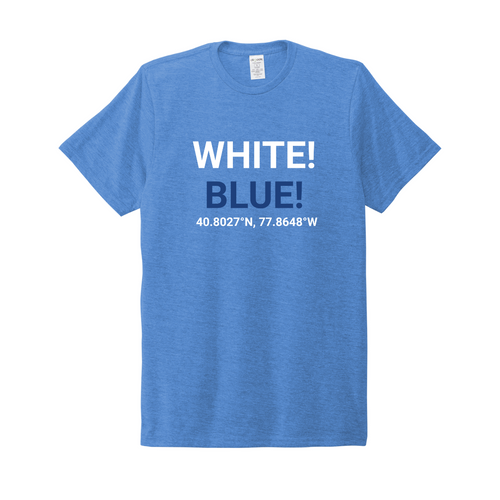 White! Blue! Stadium Coordinates Tee - blue