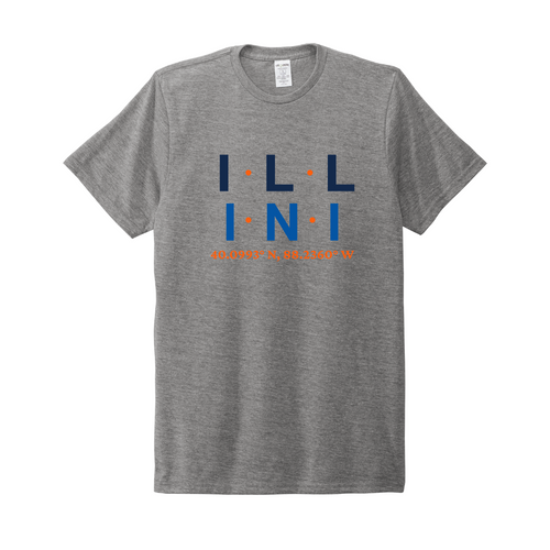 ILLINI Stadium Coordinates tee - grey