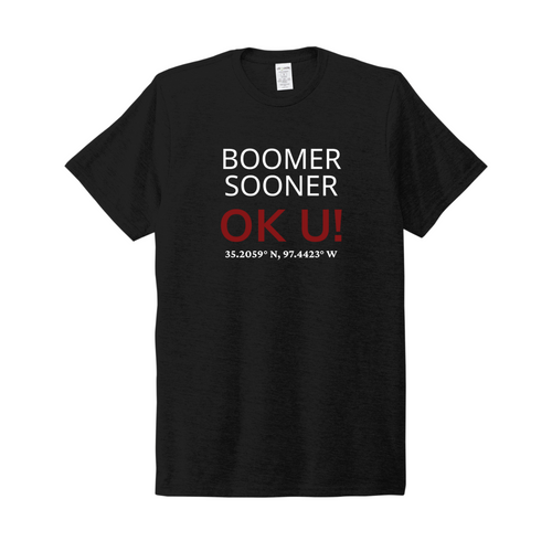 Boomer Sooner OK U Stadium Coordinates Tee - black