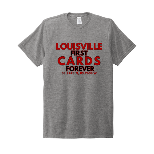 Louisville First Cards Forever Stadium Coordinates tee - grey
