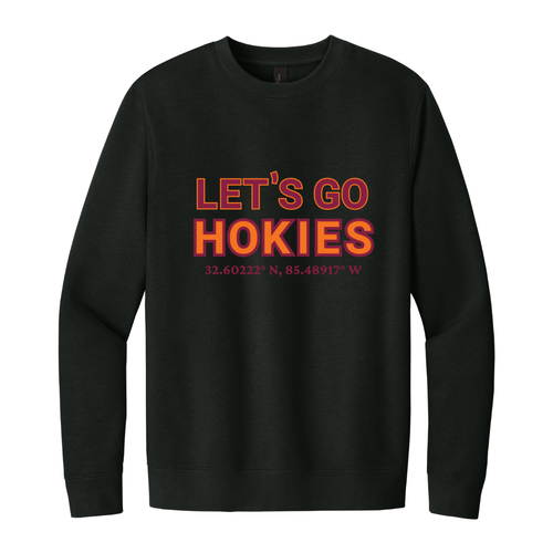 Let's Go Hokies Stadium Coordinates Sweatshirt - grey