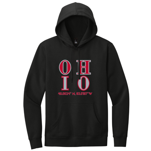 Ohio Buckeye Stadium Coordinates Hoodie - black