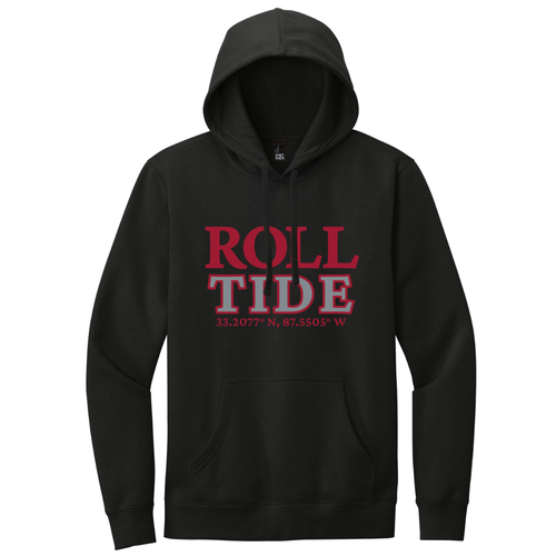 Roll Tide - Univ of Alabama Football Stadium Coordinates Hoodie - black