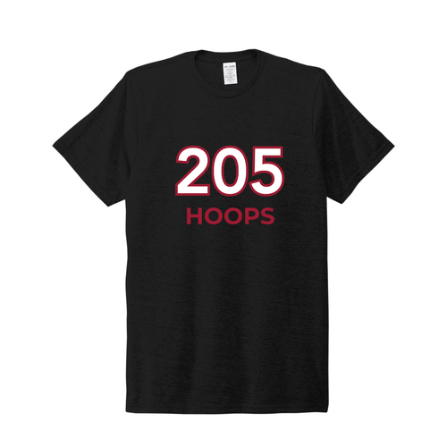 205 Tip Time Basketball T-Shirt | Vintage College Hoops Tee Inspired by Birmingham Basketball Culture - BLACK