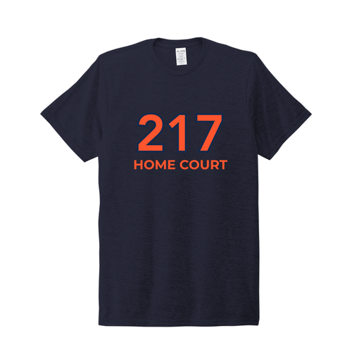 217 Fast Break Basketball T-Shirt | Vintage College Hoops Tee Inspired by Champaign Basketball Tradition - navy