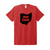 Just Sayin Tee shirt in the state of Ohio outline with the state in black and the words in red - tee shirt color is red