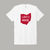 Love and Honor in a red ohio state outline with white words tee - white