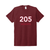 205 Tip Time Basketball T-Shirt | Vintage College Hoops Tee Inspired by Birmingham Basketball Culture - MAROON