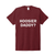 Hoosier Daddy t shirt - crimson shirt with white lettering