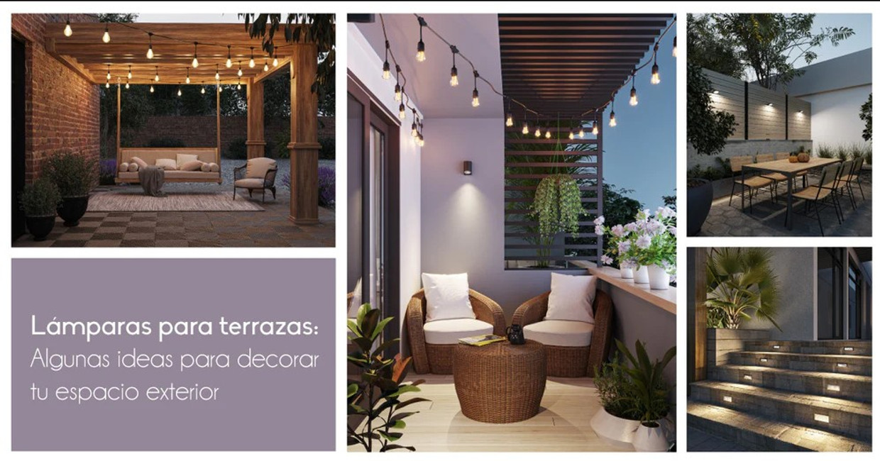 Lámparas para terrazas: algunas ideas para decorar tu espacio exterior