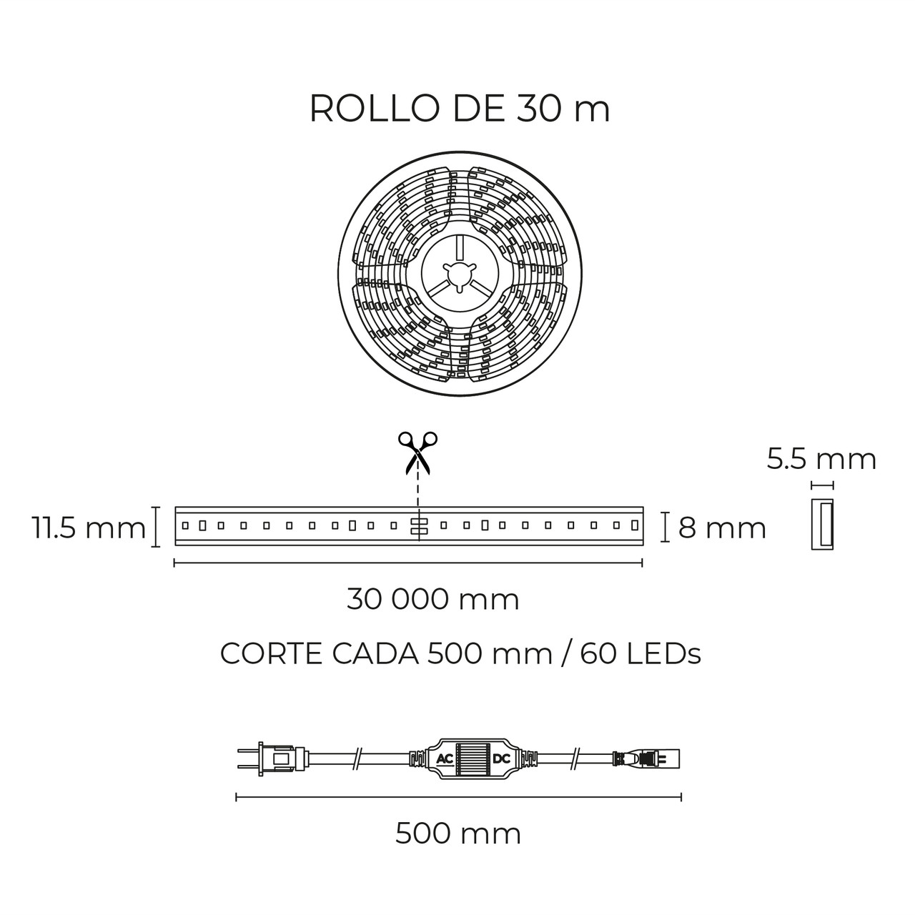 The Collection ML-0511.120 Tira Led Orion 10 W/M 120 Led/M Rollo
