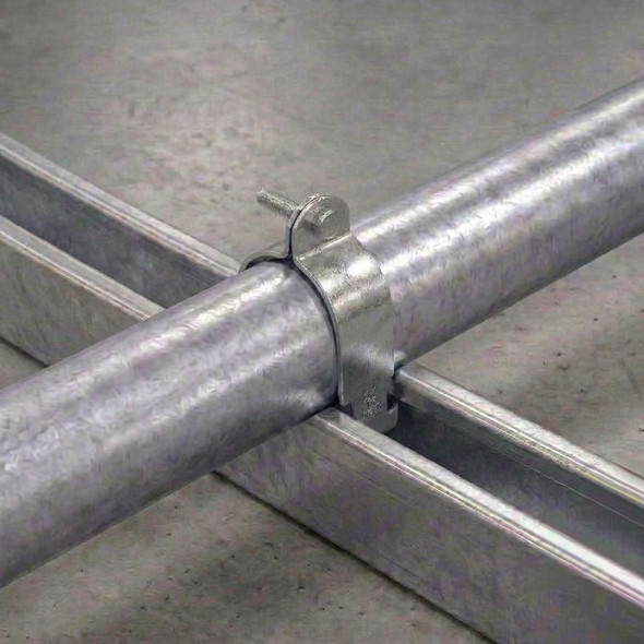 Con-X Paquete de 50 Abrazaderas Unicanal para Tubo Conduit de 2 1/2 Pulgadas, Soporte de Acero C.14 para Perfil Unicanal 100-AUNP212x50