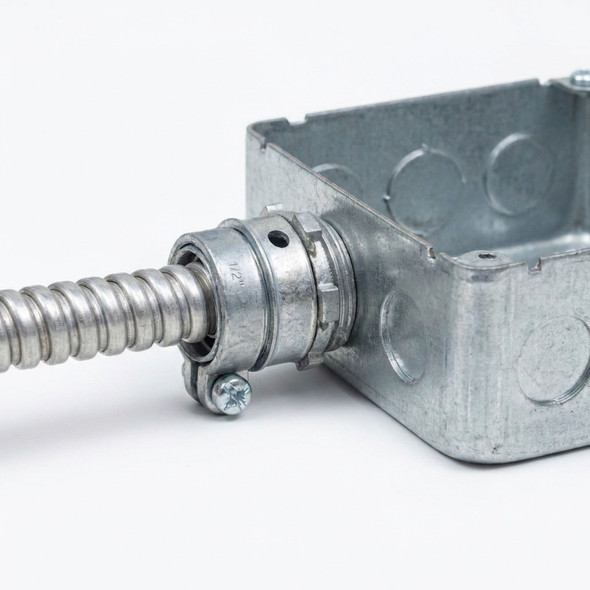 Con-X Paquete 210 Pzas Conector Recto para Tubo Flexible 1/2" Zinc 100-CRTF012x210