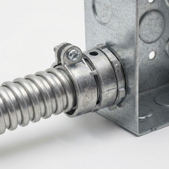 Con-X Paquete 216 Pzas Conector Recto para Tubo Flexible 3/4" Zinc 100-CRTF034x216