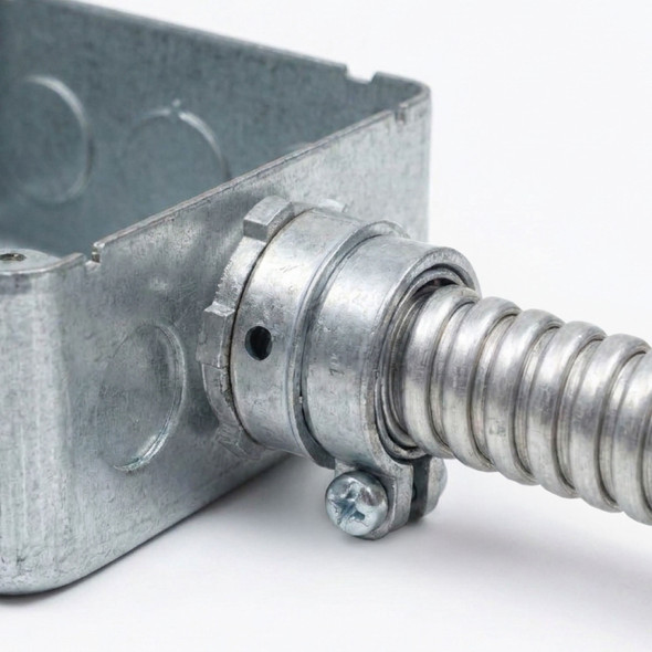 Con-X Paquete 108 Pzas Conector Recto para Tubo Flexible 1" Zinc 100-CRTF100x108