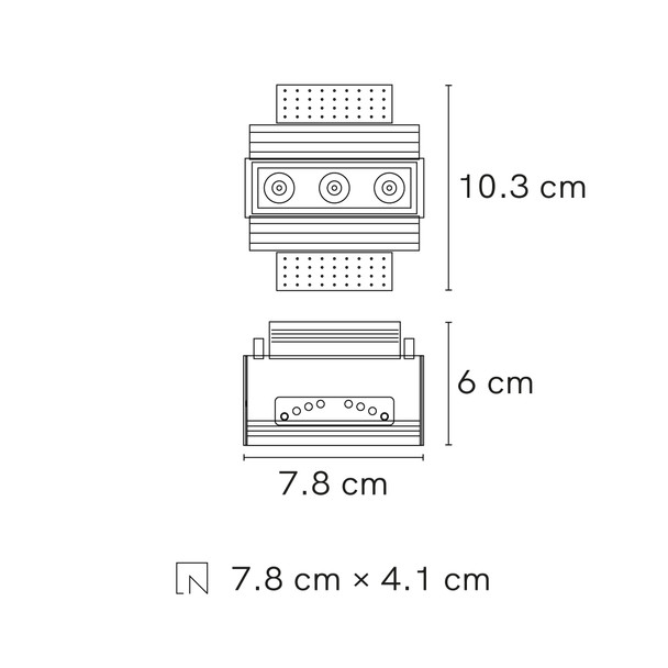 The Collection TL-7806.TR Luminario RASTER 2.0 TRIMLESS De Empotrar En Techo 6 W