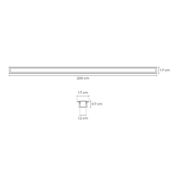 The Collection TL-4502.SORBKIT2M  Kit De Perfil Naro De Sobreponer Para Tira Led Acabado Blanco Cubierta Opalina 2M The Collection TL-4502.SORBKIT2M  Kit De Perfil Naro De Sobreponer Para Tira Led Acabado Blanco Cubierta Opalina 2M