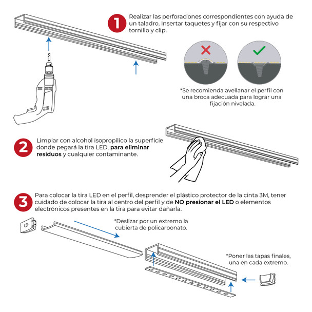 The Collection TL-4502.SORBKIT2M  Kit De Perfil Naro De Sobreponer Para Tira Led Acabado Blanco Cubierta Opalina 2M The Collection TL-4502.SORBKIT2M  Kit De Perfil Naro De Sobreponer Para Tira Led Acabado Blanco Cubierta Opalina 2M