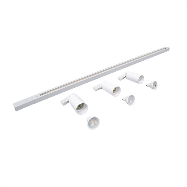 Illux Kit De Riel De 1 Metro De Sobreponer En Techo Con 3 Lámparas LED DENIZ Atenuables 10 W MAX 120 V~ TL-2911.RKT1