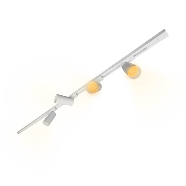 Illux Kit De 2 Rieles De 1 Metros De Sobreponer En Techo Con 4 Lámparas LED DENIZ Atenuables 10 W MAX 120 V~ TL-2911.RKT2