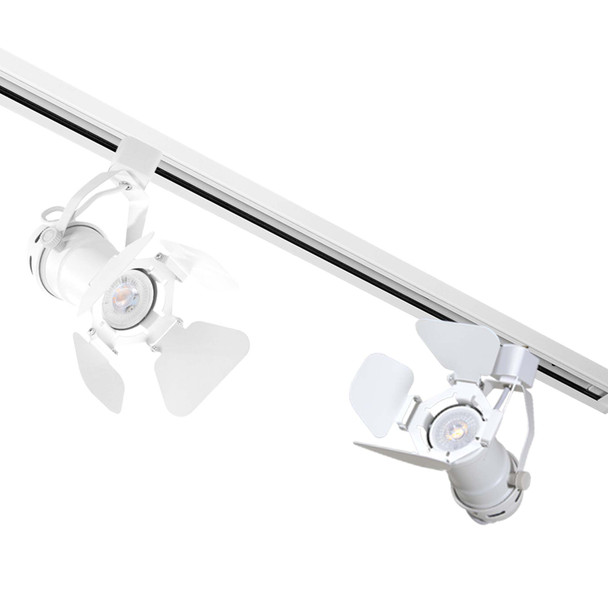 Illux Kit De Riel De 1 Metro De Sobreponer En Techo Con 3 Lámparas LED Fama Con Cortadores Atenuable 50 W MAX 120 V~ TL-5141.RKT1