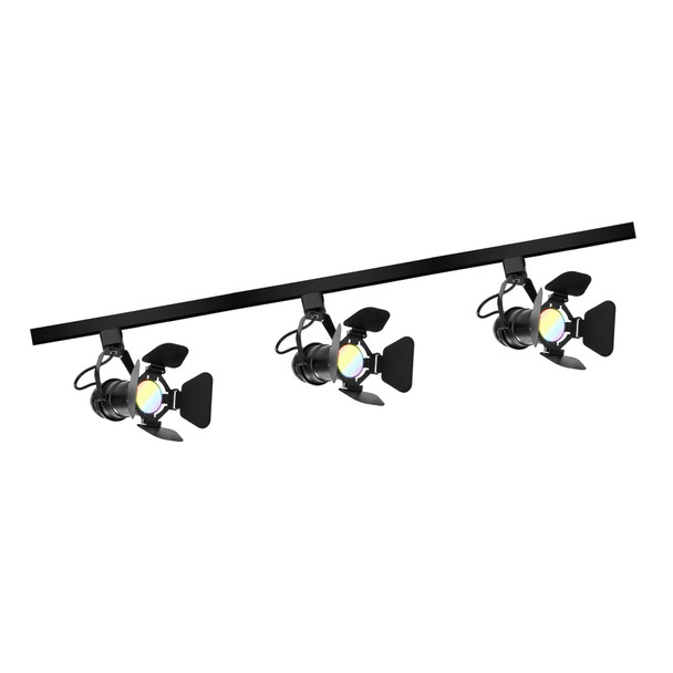 Illux Kit De Riel De 1 Metro De Sobreponer En Techo Con 3 Lámparas LED Fama Con Cortadores Atenuable 50 W MAX 120 V~ TL-5141.RKT1