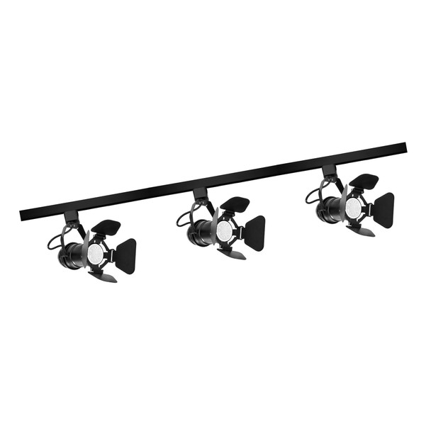 Illux Kit De Riel De 1 Metro De Sobreponer En Techo Con 3 Lámparas LED Fama Con Cortadores Atenuable 50 W MAX 120 V~ TL-5141.RKT1