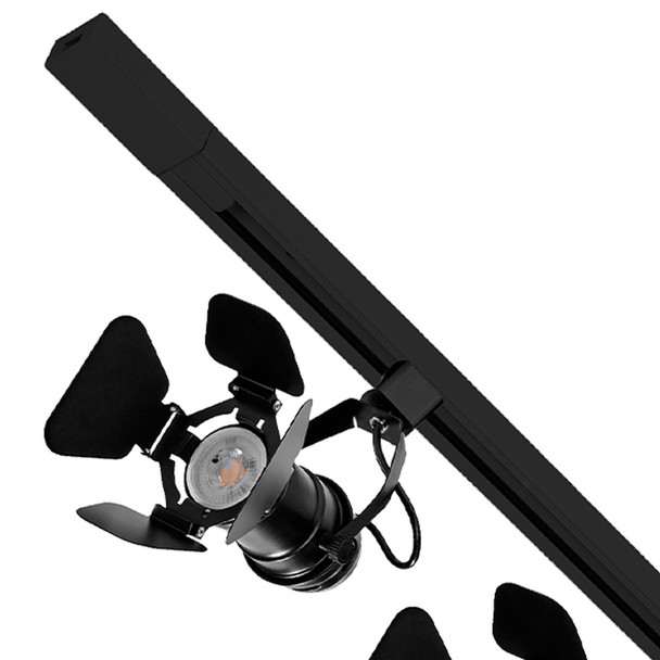 Illux Kit De Riel De 1 Metro De Sobreponer En Techo Con 3 Lámparas LED Fama Con Cortadores Atenuable 50 W MAX 120 V~ TL-5141.RKT1