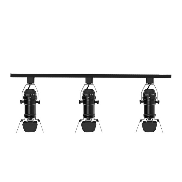 Illux Kit De Riel De 1 Metro De Sobreponer En Techo Con 3 Lámparas LED Fama Con Cortadores Atenuable 50 W MAX 120 V~ TL-5141.RKT1