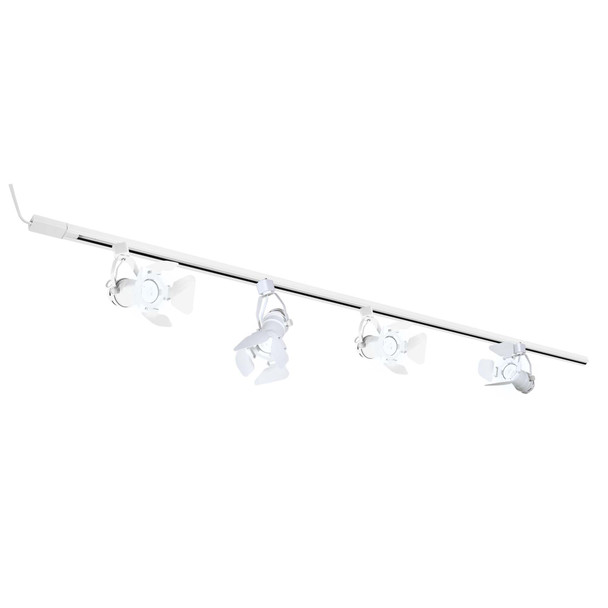 Illux Kit De 2 Rieles De 1 Metro De Sobreponer En Techo Con 4 Lámparas LED Fama Con Cortadores  Atenuable 50 W MAX 120 V~ TL-5141.RKT2