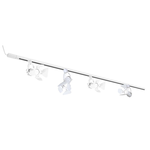 Illux Kit De 2 Rieles De 1 Metro De Sobreponer En Techo Con 4 Lámparas LED Fama Con Cortadores  Atenuable 50 W MAX 120 V~ TL-5141.RKT2