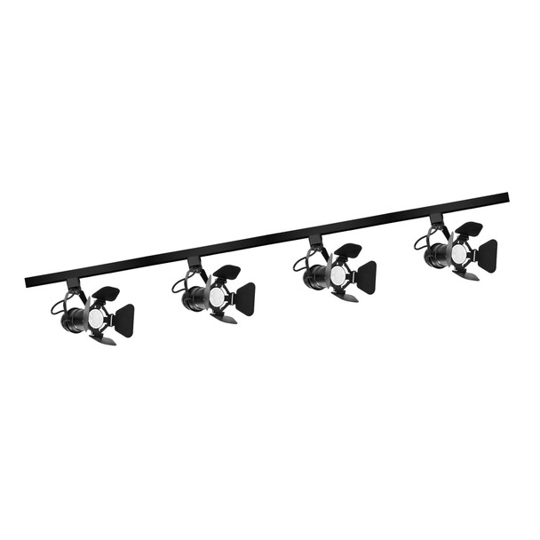 Illux Kit De 2 Rieles De 1 Metro De Sobreponer En Techo Con 4 Lámparas LED Fama Con Cortadores  Atenuable 50 W MAX 120 V~ TL-5141.RKT2
