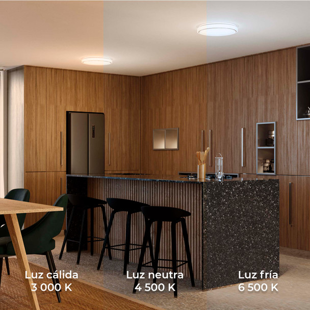 Illux TL-6022.BMTC Luminario Led Moon De Sobreponer En Techo Blanco 22 W 100-277 V~ CCT Ajustable 3 000 K / 4 000 K / 6 000 K