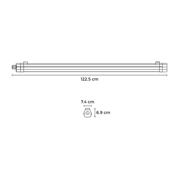 Illux TL-7122.B Luminaria LED Park Hermética de Sobreponer En Techo Blanco  22 W 120-277 V~ 4 000 K