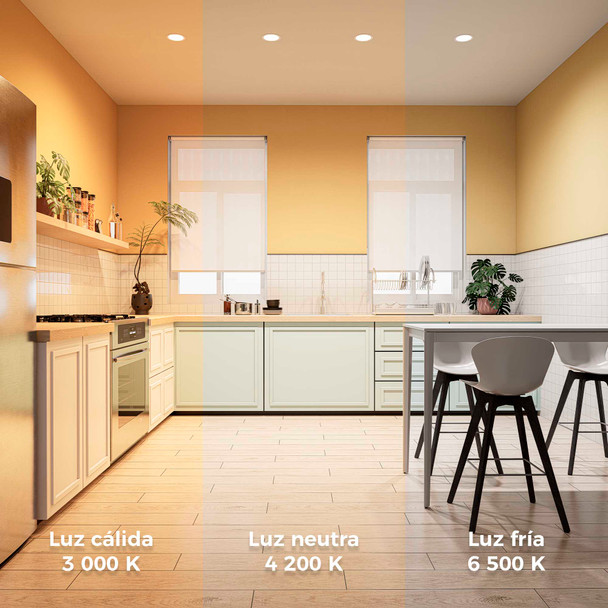 Illux TL-4712.BRMTC Luminaria LED Tortilla R2 Redonda De Empotrar En Techo Compatible con Bote Integral Blanco 12 W 100-277 V~  CCT Ajustable 3 000 K, 4 200 K , 6 500 K Illux TL-4712.BRMTC Luminaria LED Tortilla R2 Redonda De Empotrar En Techo Compatible con Bote Integral Blanco 12 W 100-277 V~  CCT Ajustable 3 000 K, 4 200 K , 6 500 K