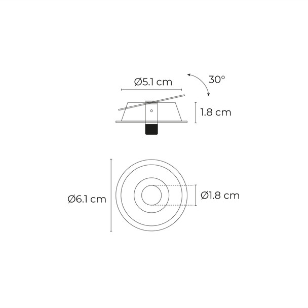 The Collection Mini Arillo Profundo Dirigible Mini Gu10 Con Clips De Fijación Y Louvre Blanco Para Lámpara Mini GU10 FL-94MGU10 AR-9401.DIRB