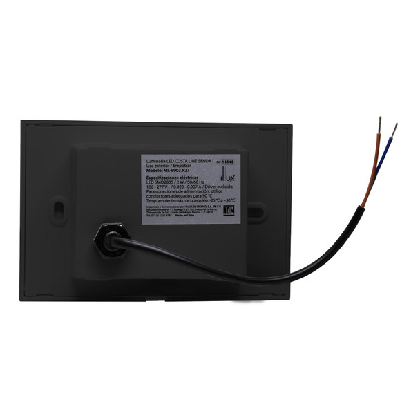 Illux ML-9903 Luminaria Led Costa Line Senda I De Empotrar En Muro 2 W 100-277 V ~ 2 700 K