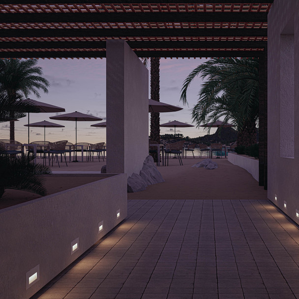 Illux Luminaria Led Costa Line Senda I De Empotrar En Muro 2 W 100-277 V ~ 2 700 K ML-9903