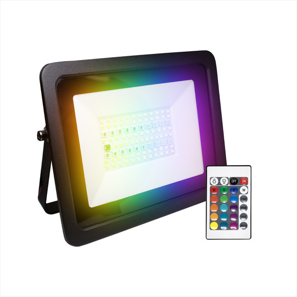 Illux Reflector Led Spectra De Sobreponer En Piso Negro 50 W 100-277 V~ RGBW RL-3650.NRGBW